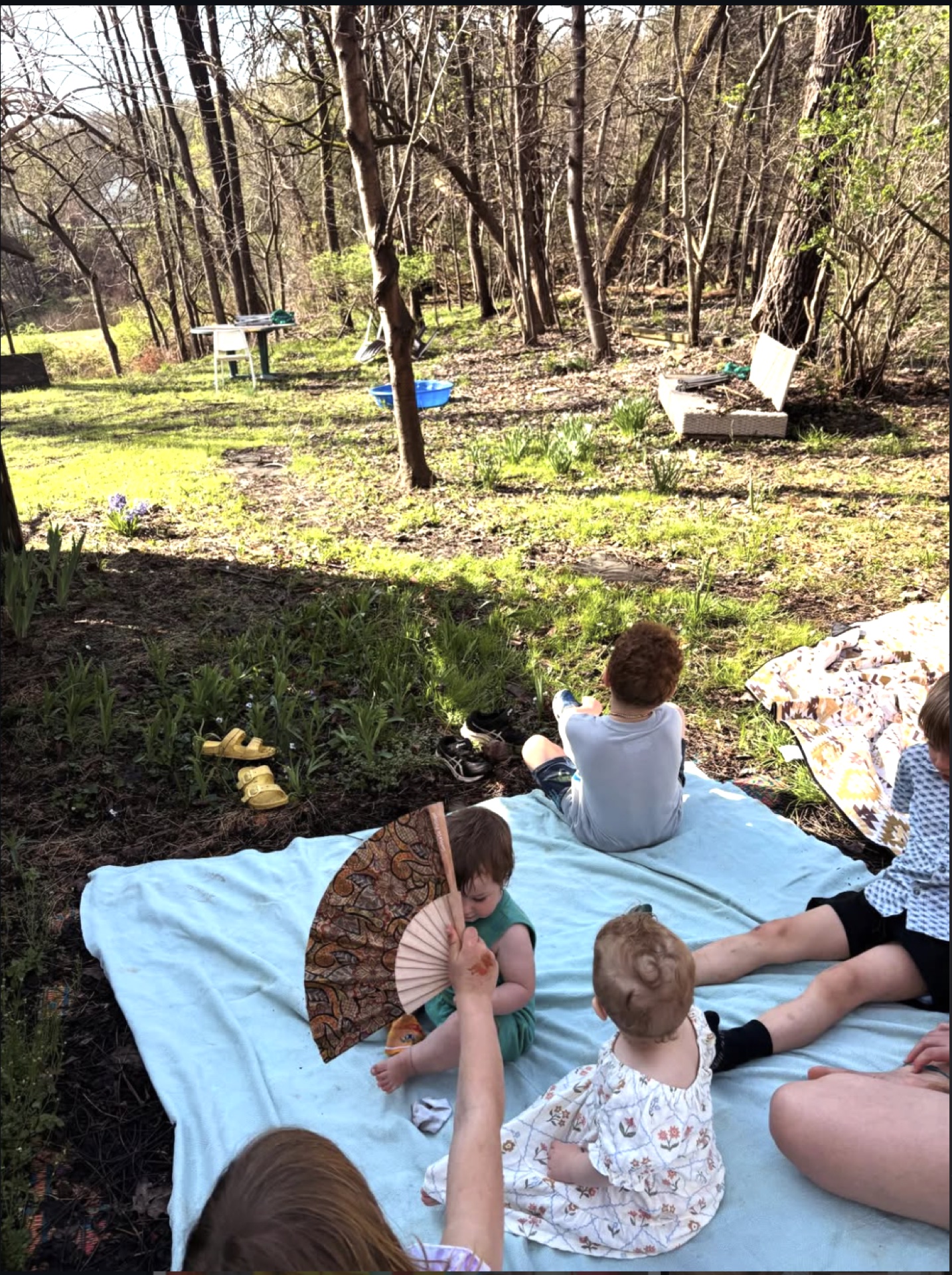 A baby playgroup gathered in the Community space